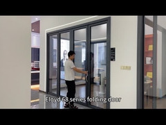 Алюминиевые двусторонние двери складная стеклянная дверь