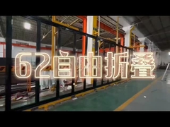 Устойчивая к ураганам звукоизоляция двойная стеклянная двустворчатая складная дверь алюминиевая крыша складная стеклянная дверь